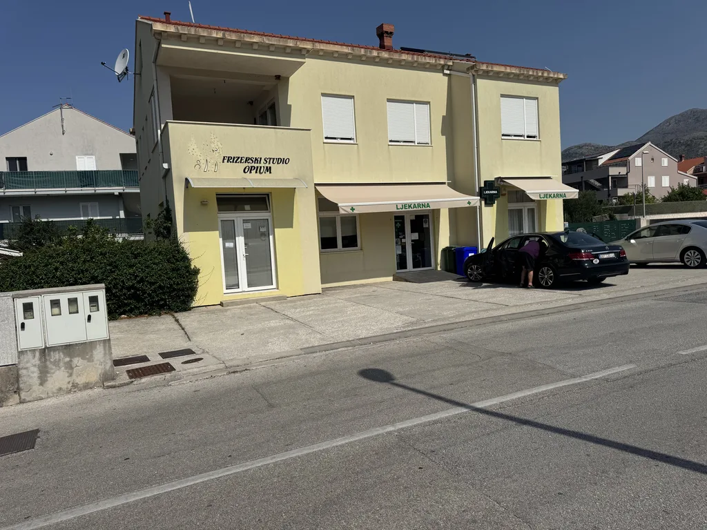 Exterior of Dobre ljekarne pharmacy in Župa dubrovačka near Mlini